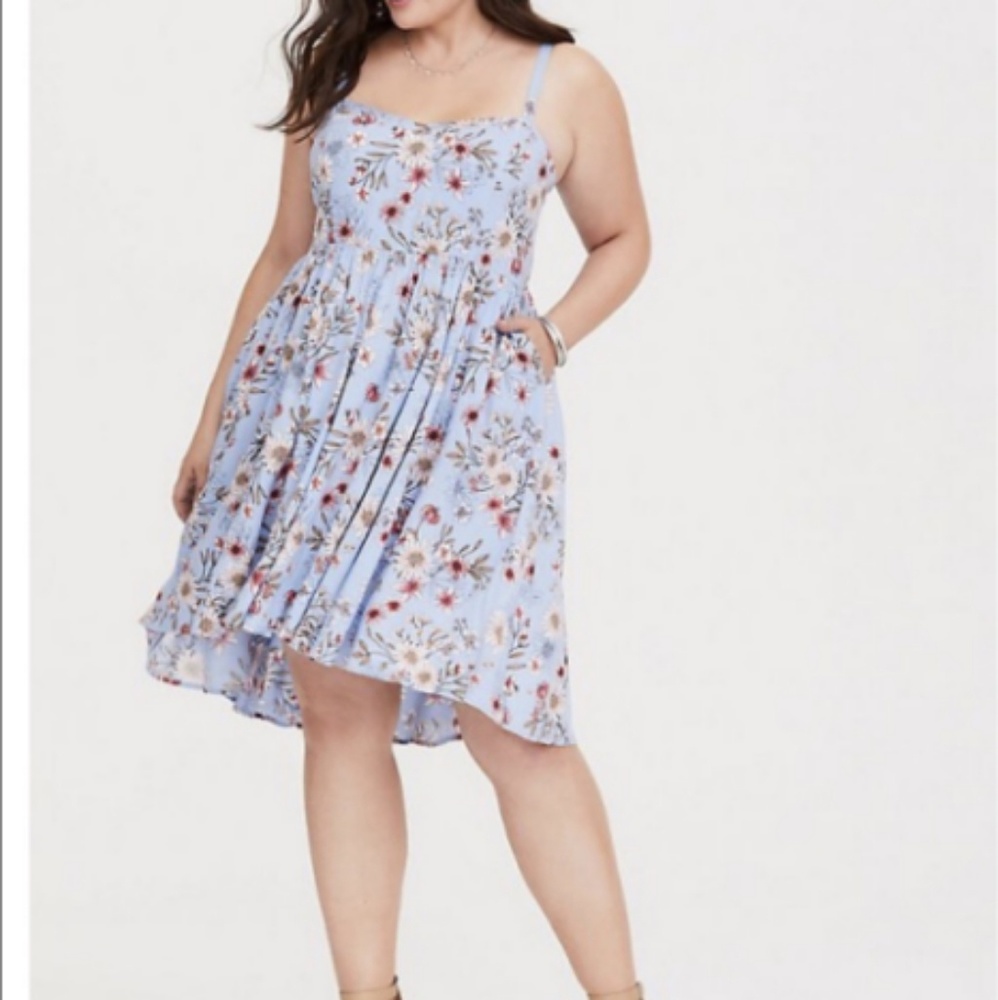 🌸 Torrid Blue Floral Dress 🌸